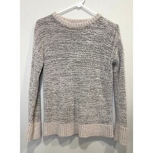 Marled Heathered Sweater Gray/Beige Casual Soft Pullover Sweater Size Small